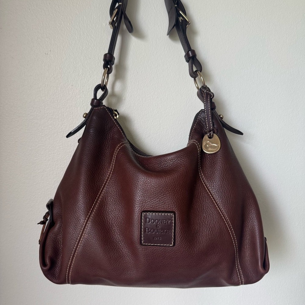 DOONEY & BOURKE - Vintage 1975 Brown Leather Hobo Bag